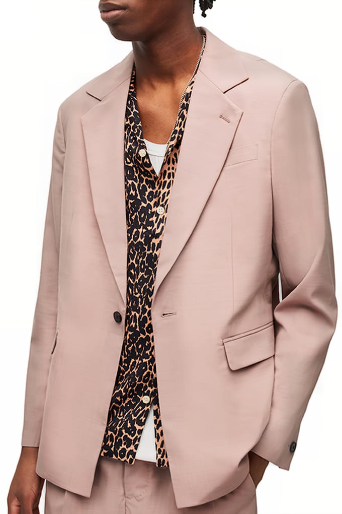 AllSaints Santo Blazer Dusky Pink Maat: 40 | Blazers Outlet | Heren | Roze