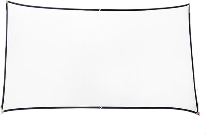 Projectiescherm - Draagbaar scherm - Thuisbioscoop creëren - Kreukvrij mat wit - 150 inch 16:9 - Wit