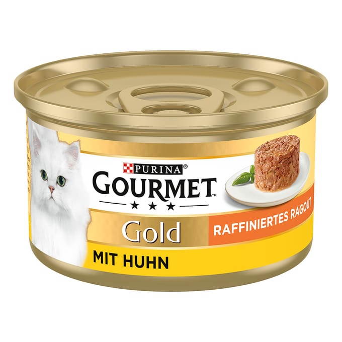 12 x 85 g Gourmet Kip  Gold geraffineerde ragout  kattenvoer