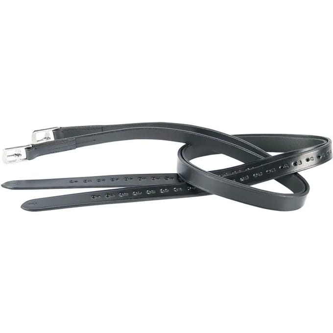 Harry's Horse - Beugelriemen Leder - Zwart - Cob - 145 cm