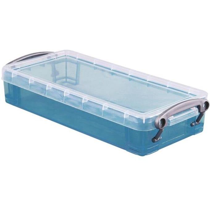 Really Useful Box 0 | 55 liter | transparant helblauw