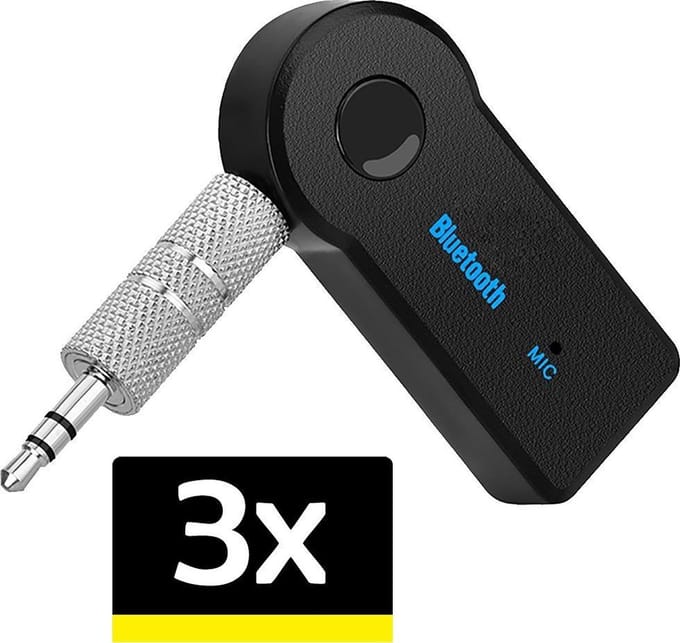 Bluetooth Adapter Draadloos Receiver Auto Carkit Muziek AUX Audio - 3 stuks