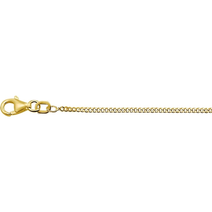 9k Collier Gourmette 4-zijdes Geslepen 1,4 Mm