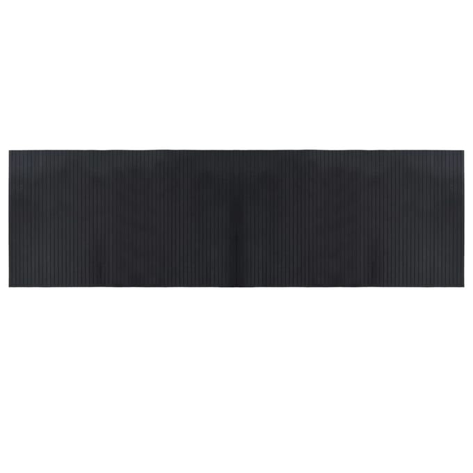 vidaXL - Vloerkleed - rechthoekig - 60x200 - cm - bamboe - zwart