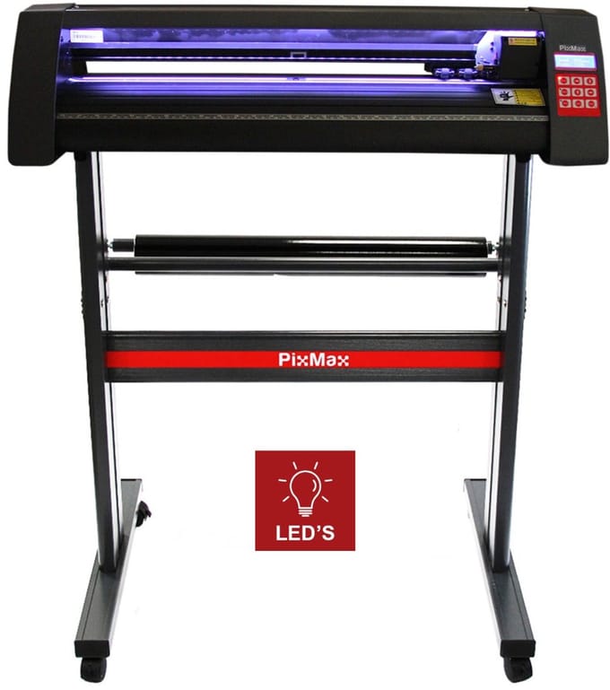 720 vinylsnijder - zwart - 28 inch - led-gids & onderstel