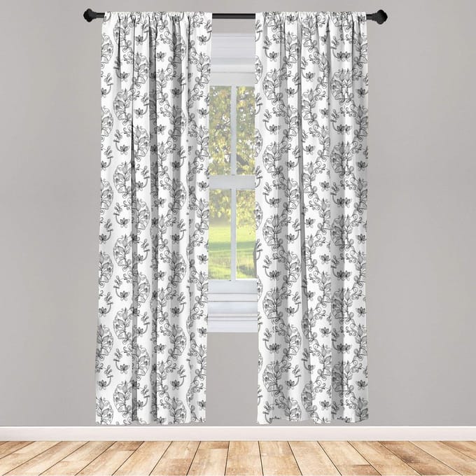 ABAKUHAUS Gordijnen – 2x75x175 cm – halfverduisterend – microvezel