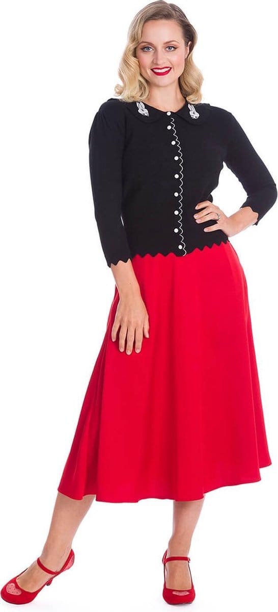 Dancing Days - BUNNY HOP KNIT Cardigan - 4XL - Zwart