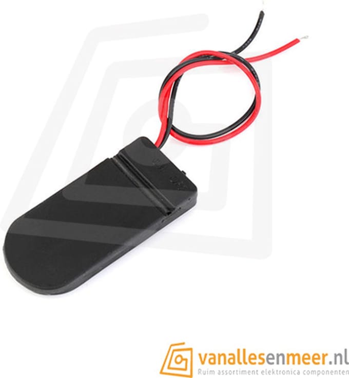 Batterij houder 2x CR2032 met aan/uit knop