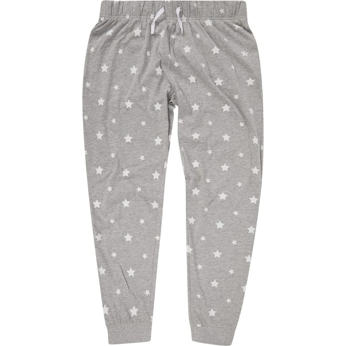 SF Women Dames/Dames Heather Stars Cuffed Joggingbroek (Heide Grijs/Wit)