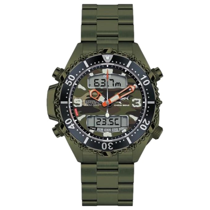 Chris Benz - CB-D200X-C-MB - Duikershorloge - Unisex - Quartz