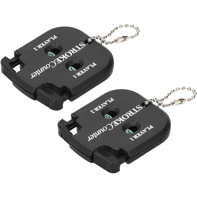 2pcs Compteur de Score de Golf Portable Mini Compteur de Score de Coups de Golf avec Porte-Clés black