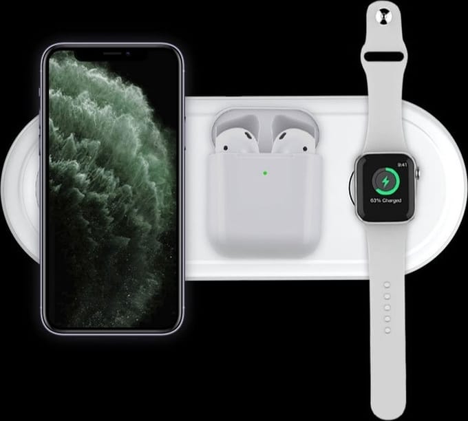 Pro Care Excellent Quality® 15W QI 3-in-1 IOS, Android universele Draadloos Oplader - Universele Wireless Charger - USB-C Quick Charge Lader - Wit