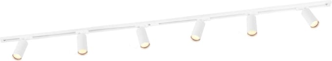 Ledvion - LED Railverlichting 2M + 6 Railspots (5W - 2700K - Wit - Dimbaar) - 1-Fase