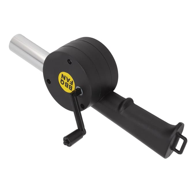 Luchtblazer Mini Hittebestendig Gemakkelijk Schoon te Maken Handbediend Draagbaar BBQ Ventilator Zwart black