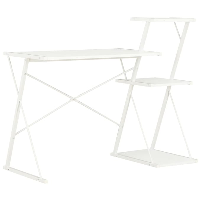 vidaXL - Bureau - met - schap - 116x50x93 - cm - wit