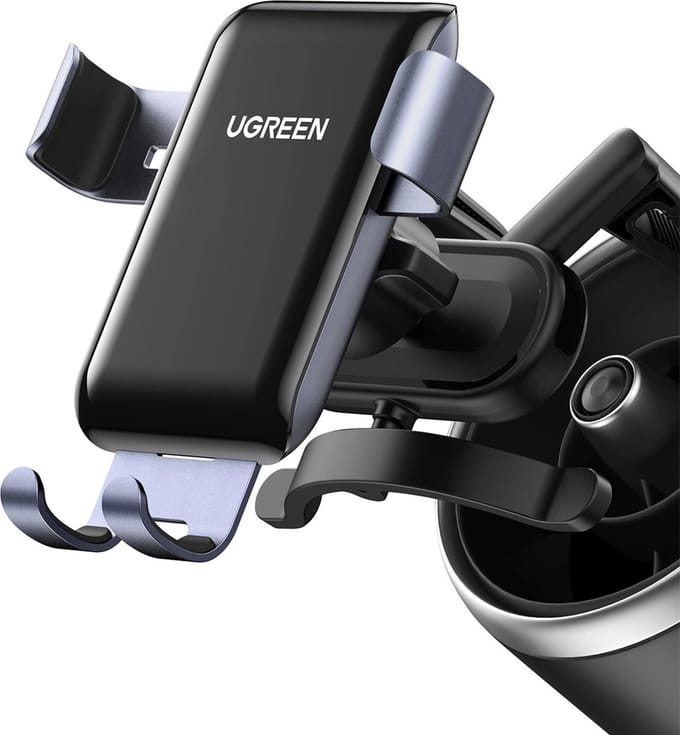 Autotelefoonhouder - rond rooster Ugreen LP274 - grijs