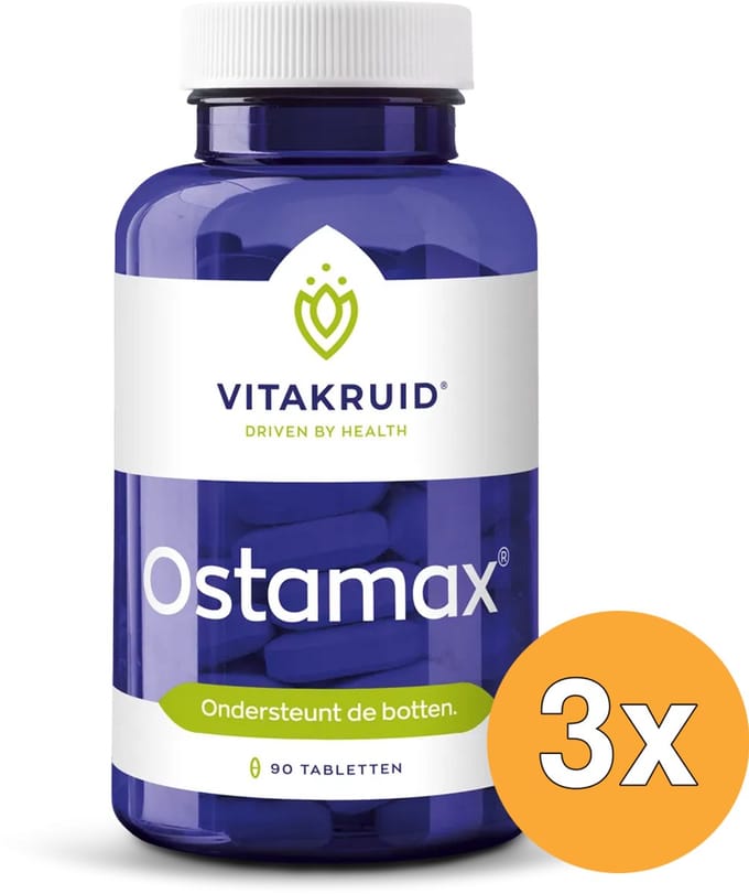 3x Vitakruid Ostamax net Calcium & Magnesium (90 tabletten)