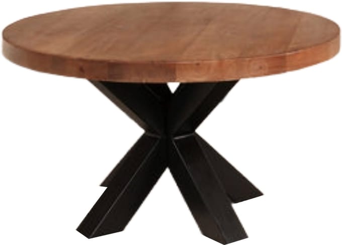 Salontafel rond walnoot mangohout 70cm Jesse side table duurzaam hout mango bijzettafel