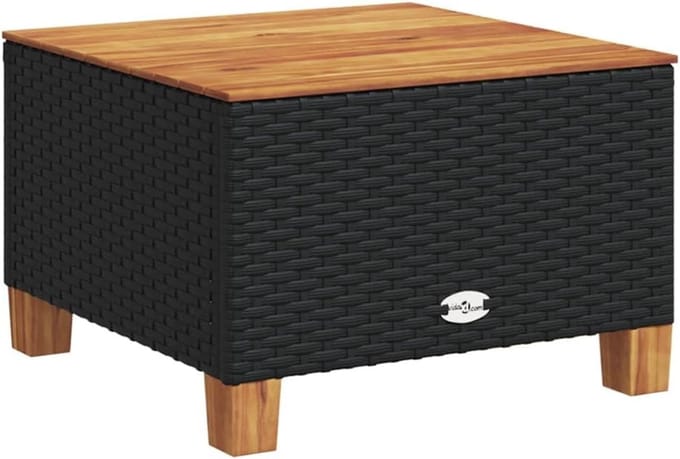 Bamboe bijzettafel voor tuin en terras 55x55x36 cm