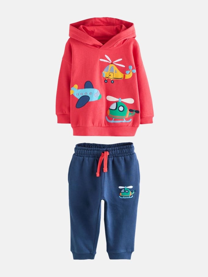 Next - Jongens - Set met hoodie en joggingbroek - Rood