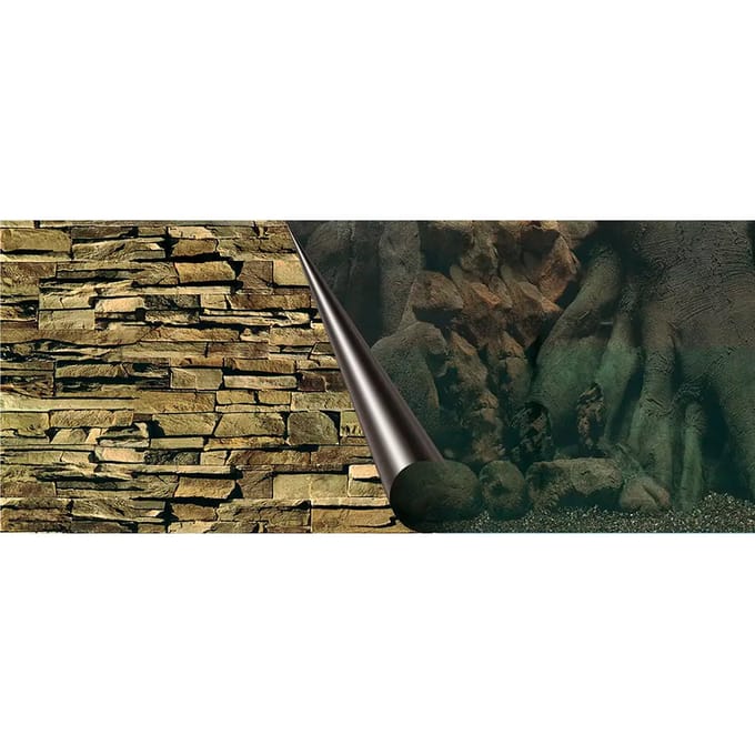 Aquarium achtergrond poster Aqua Della Tree & Rock