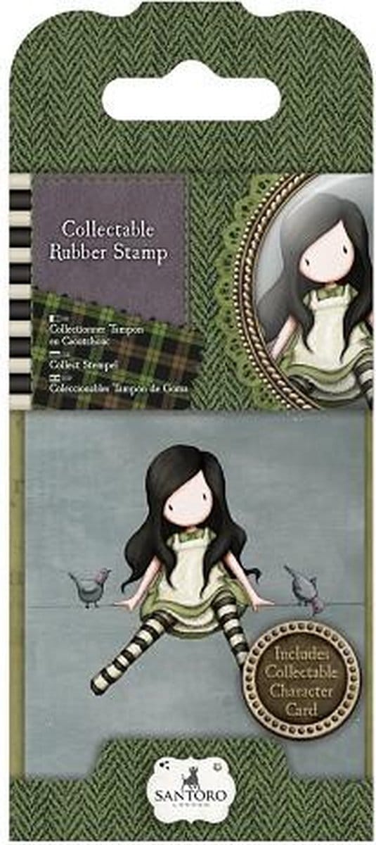 Gorjuss: Collectable Mini Rubber Stamp - Santoro - No. 12 On Top Of The World (GOR 907312)