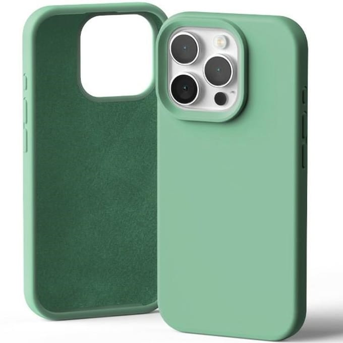 Mercury Silicone Serie - Siliconen iPhone Hoesje - iPhone 16 Pro - Groen - Precieze Uitsparingen