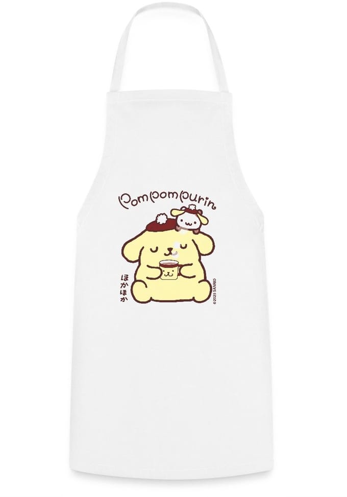 Pompompurin Drinkt Koffie Met Muffin Keukenschort