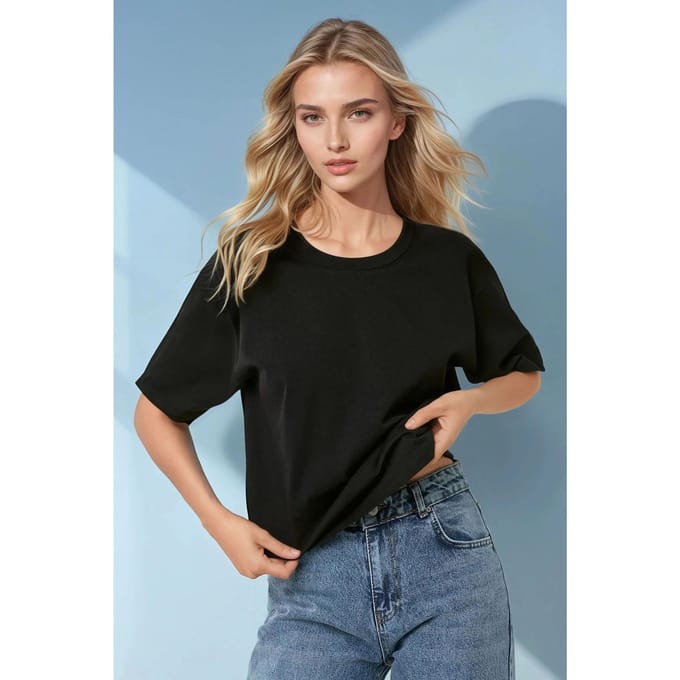 Basis Katoenen Crew Neck T-Shirt
