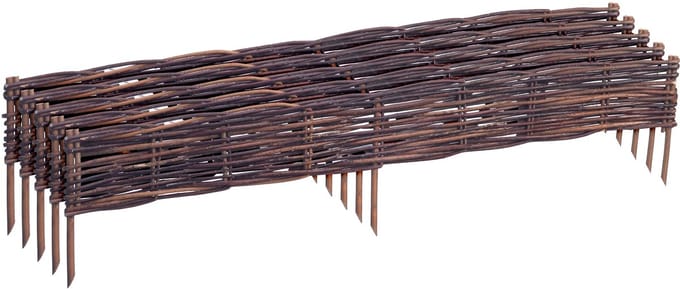 Borderrand - set van 5 - 10x100 cm - bruin