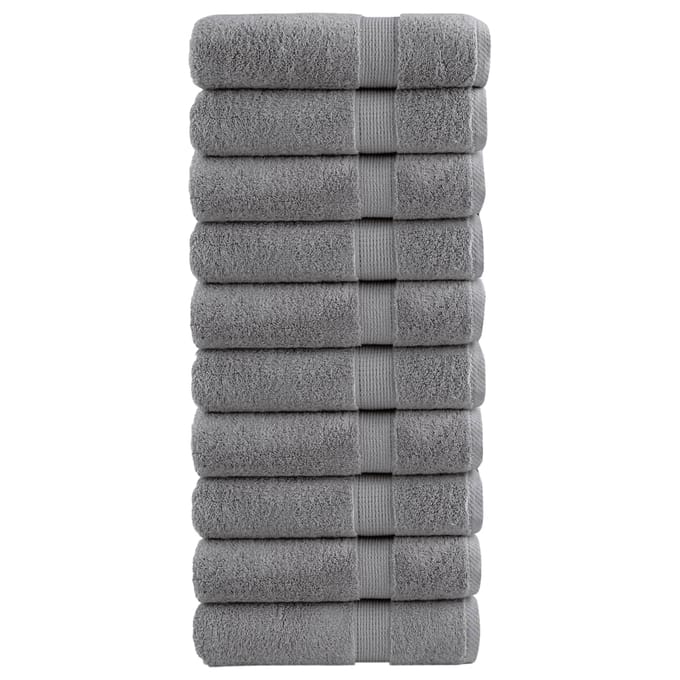 vidaXL - Handdoeken - SOLUND - 10 - st - 600 - g/m² - 50x100 - cm - grijs