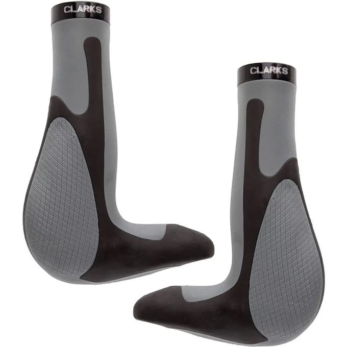 Ergonomische fietshandvatten van rubber en aluminium met clip Clarks Cycle Systems