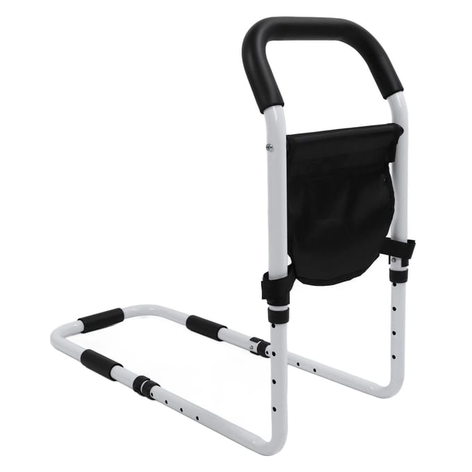 Barre d'appui pour lit, capacité de charge de 136 kg, réglable, émaillée, pour personnes âgées black