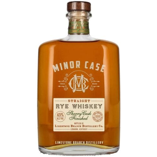 Minor Case Straight RYE WHISKEY Sherry Cask Finished 45% Vol. 0,7l