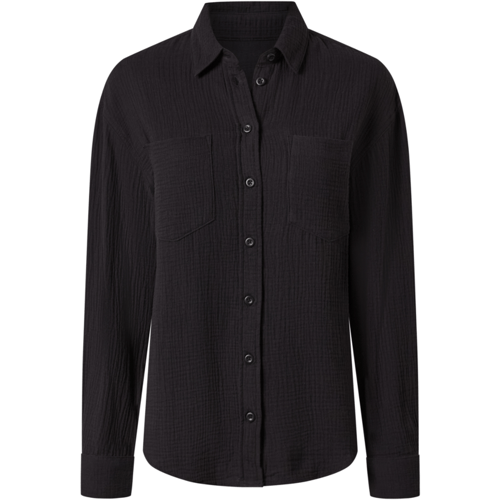 ESMARA Mousseline dames blouse (Zwart, XS (32/34))