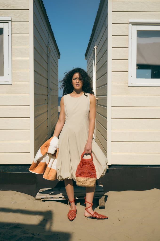 Satomi taffeta dress | Beige - Beige / S