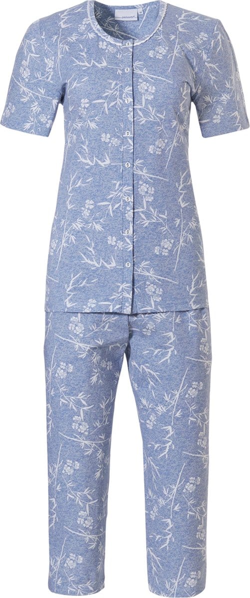 Pastunette - Bamboo leaves - Dames Pyjamaset - Blauw - Maat 50