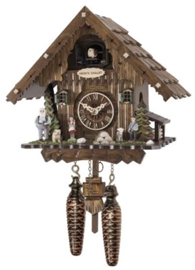 Engstler - 4053_Q - Koekoeksklok - Kwarts - Notenhout - 22 cm