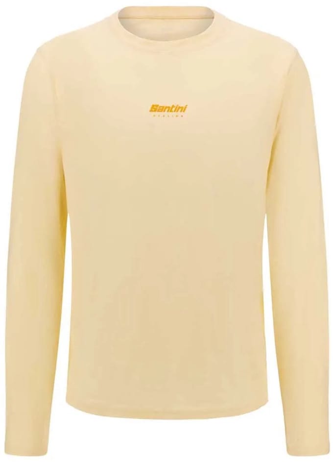 Santini T-shirt Met Lange Mouwen Geel XL