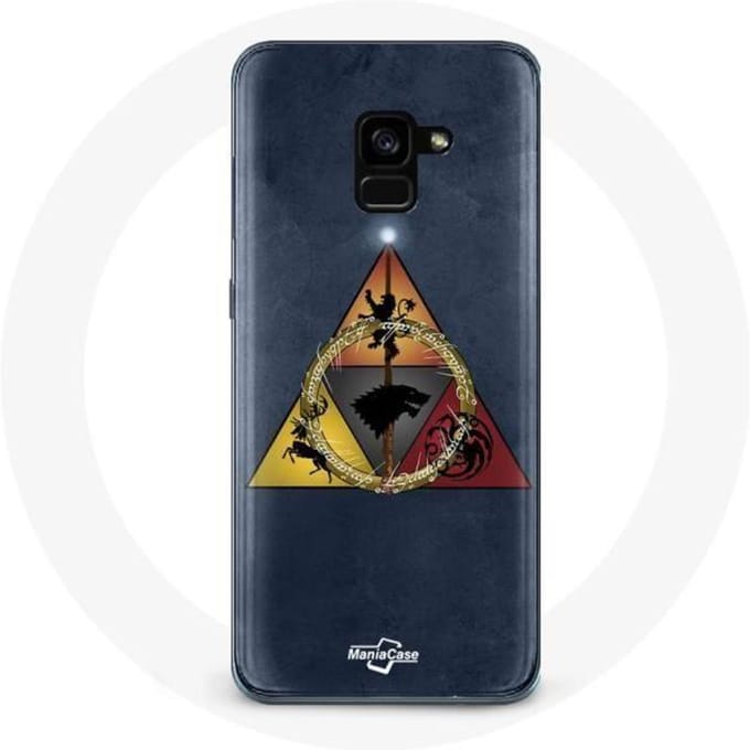Coque de protection - Game of Thrones - Samsung Galaxy A8 Plus - Souple - Triangle Logo Baratheon - Mixte
