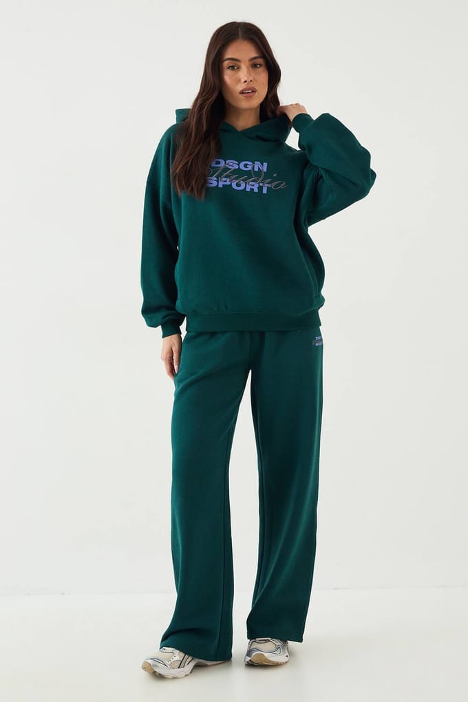 Dames DSGN Studio Sport Oversized Hoodie | Pine | Maat: XS