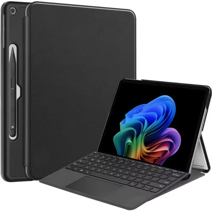 EtuiTab - Microsoft Surface Pro 12 2025 Hoes - Zwart - Magnetische Sluiting - Standfunctie