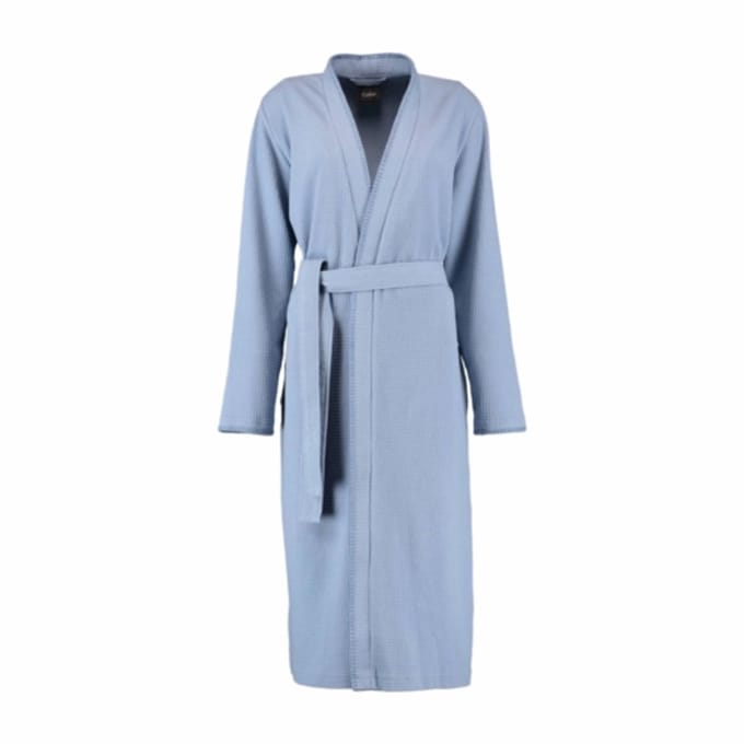 Badjas Cawö Women 812 Uni Kimono Blauw-40 / 42