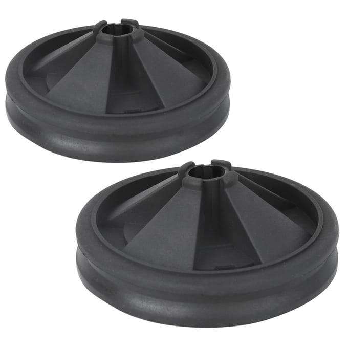2 stuks Siliconen Afvalvermaler Anti-Spatdeksel Geschikt voor InSinkErator 87mm Buitendiameter black