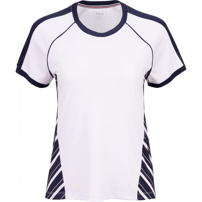 Fila Josefine T-shirt Dames-wit, donkerblauw