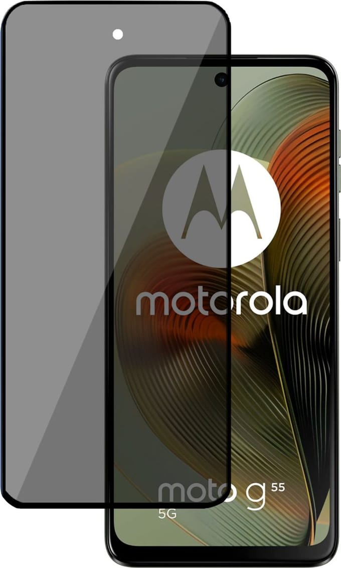 Privé Screenprotector geschikt voor Motorola Moto G55 5G Screenprotector - Privacy Beschermglas - Privacy Proteqt+