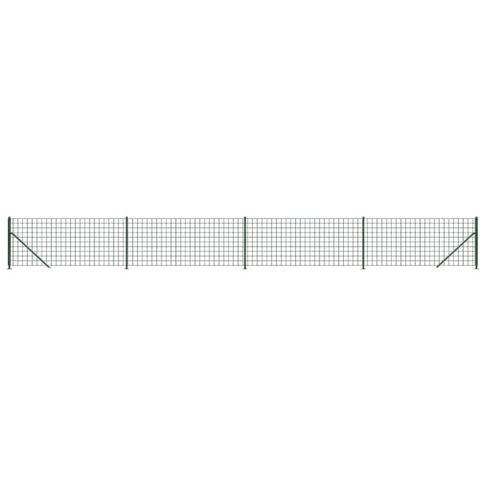 vidaXL - Draadgaashek - met - flens - 1,1x10 - m - groen