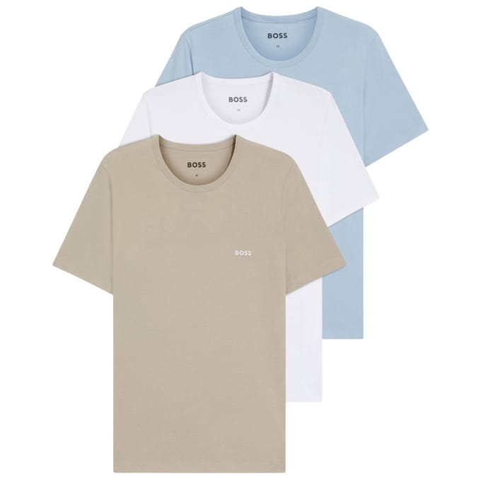 regular fit T-shirt in set van 3 van puur katoen