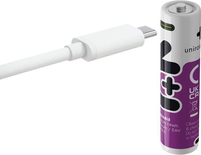 Uniross Rechargeable Lithium 18650 USB-C 1.5V 1 pack