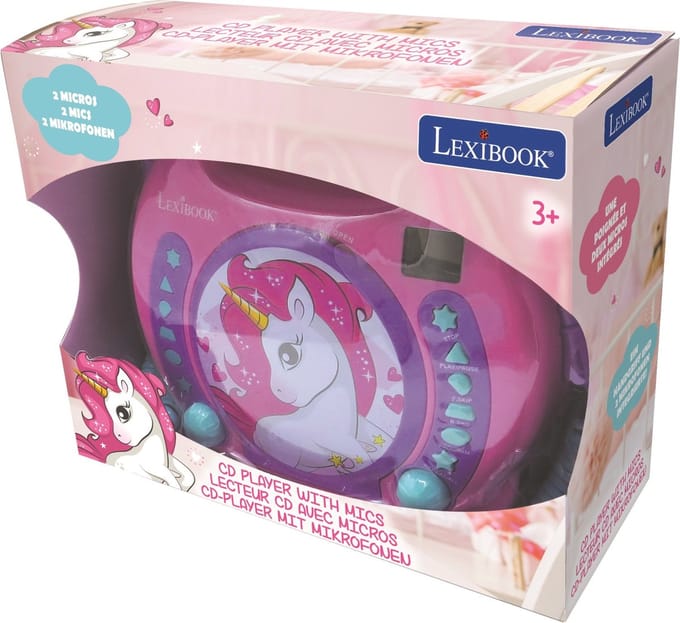 Unicorn Draagbare CD-speler met 2 Meezingmicrofoons